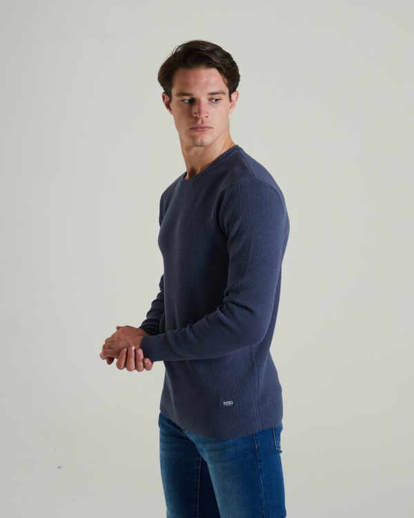 Blue Waldon Sweater Steel Indigo Diesel