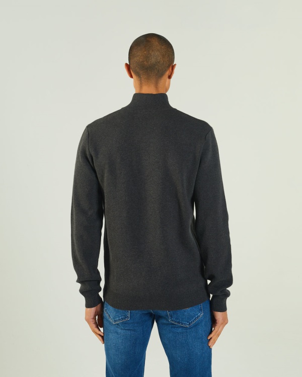 Colter Half Zip Charcoal Marl Diesel Dark Grey