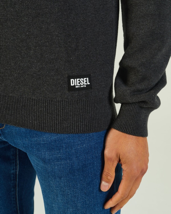 Colter Half Zip Charcoal Marl Diesel Dark Grey