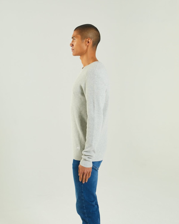 Light Grey Diesel Waldon Sweater Blizzard Marl