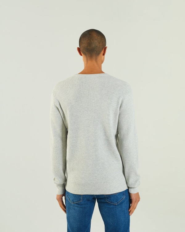 Light Grey Diesel Waldon Sweater Blizzard Marl