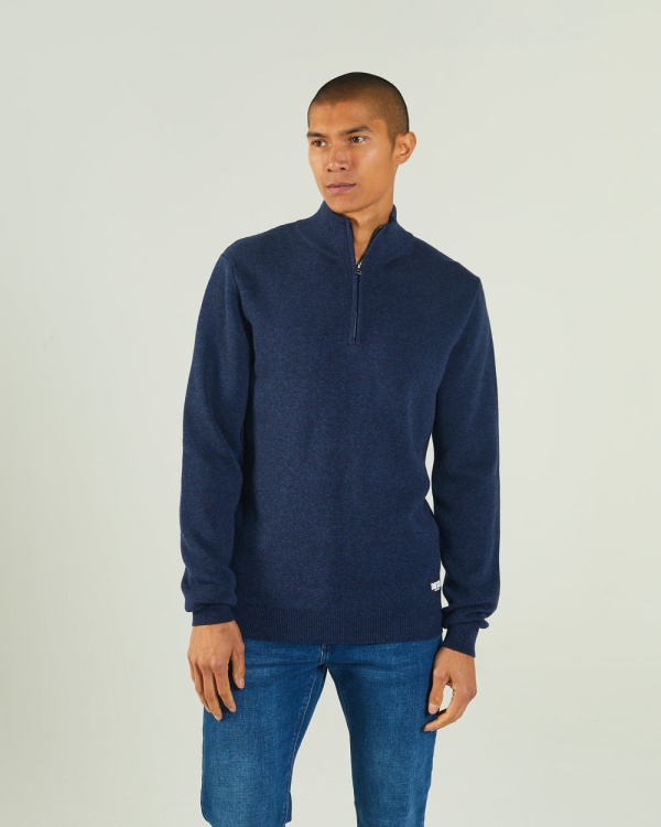 Diesel Colter Half Zip Space Marl Blue