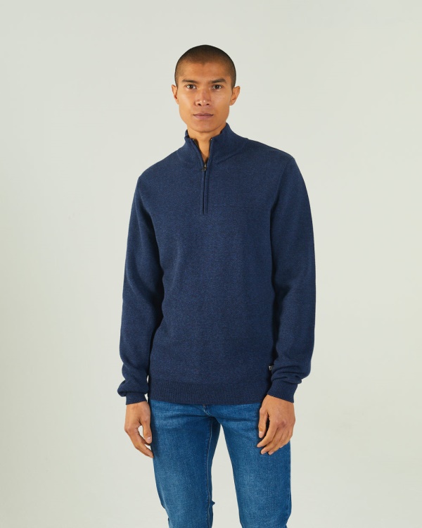 Diesel Colter Half Zip Space Marl Blue