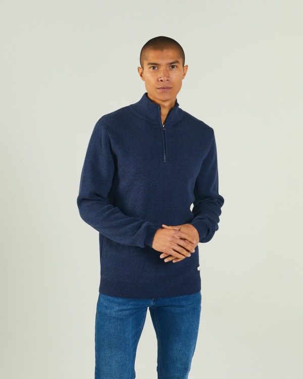Diesel Colter Half Zip Space Marl Blue