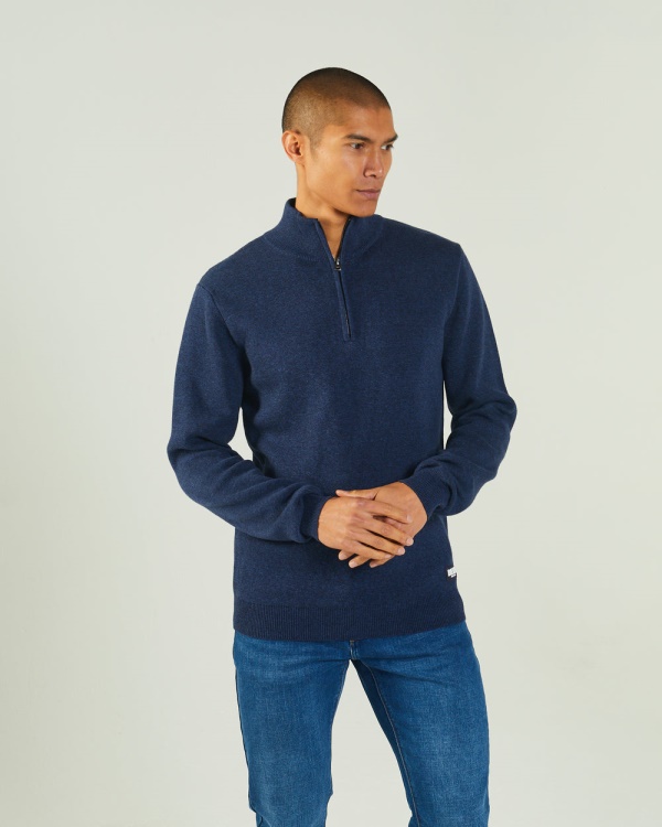 Diesel Colter Half Zip Space Marl Blue