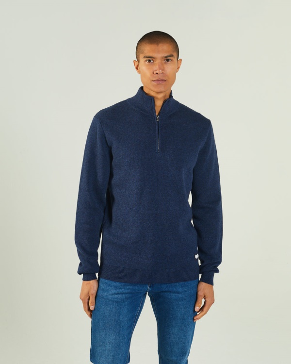 Diesel Colter Half Zip Space Marl Blue