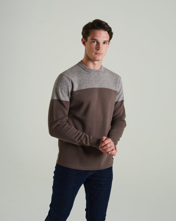Brown Diesel Luigi Sweater Walnut Wood