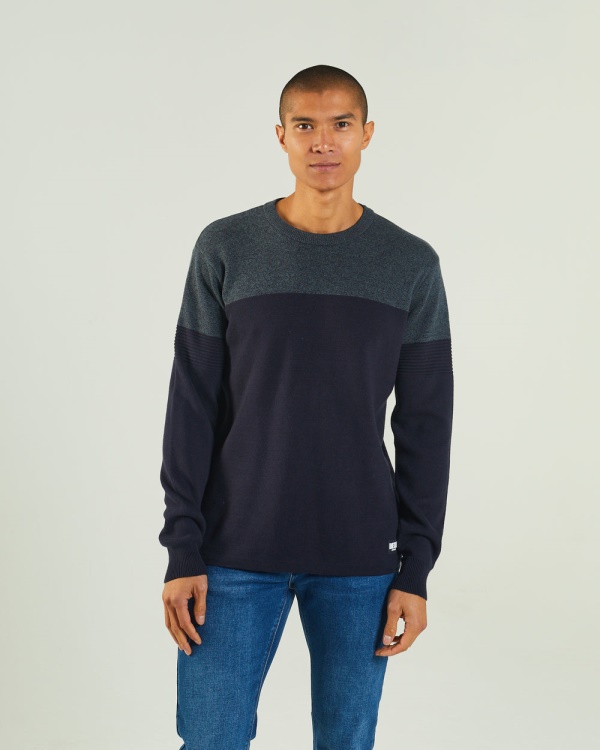 Luigi Sweater Navy/Green Diesel