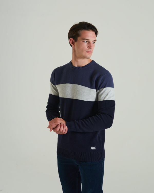 Diesel Tim Sweater Steel Indigo Blue