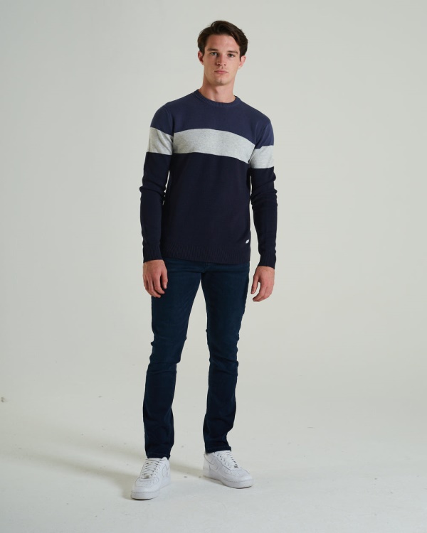 Diesel Tim Sweater Steel Indigo Blue