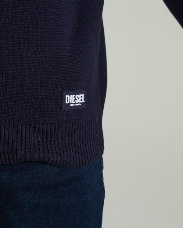 Diesel Tim Sweater Steel Indigo Blue