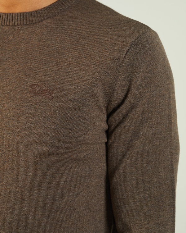 Diesel Dylan Round Neck Walnut Wood Marl Brown