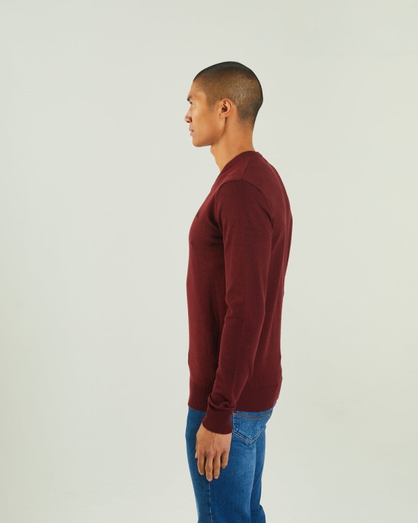 Tony V Neck Biking Red Melange Diesel