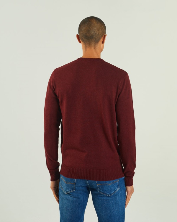 Tony V Neck Biking Red Melange Diesel