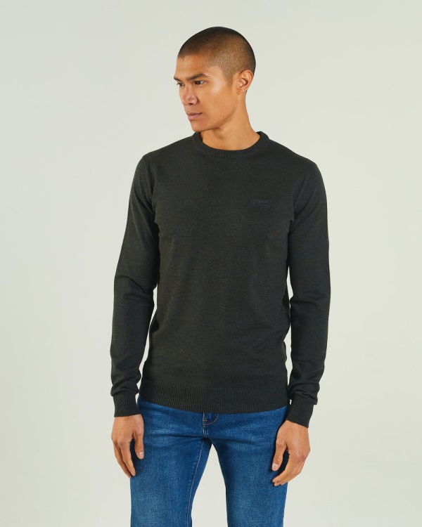 Diesel Dylan Round Neck Deep Pine Marl Green