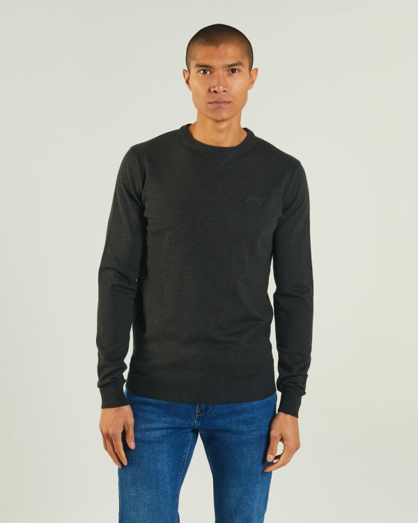 Diesel Dylan Round Neck Deep Pine Marl Green