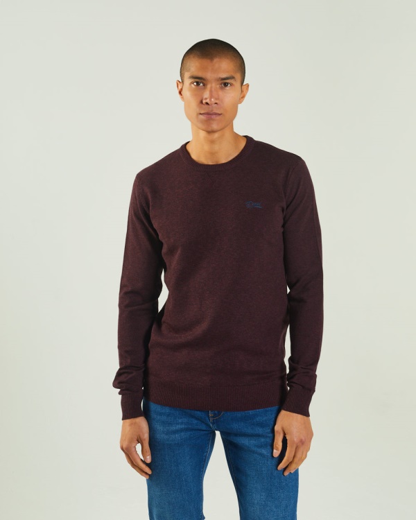 Wine Diesel Dylan Round Neck Port Royale Mel