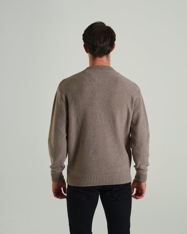 Grey Nevis Sweater Stone Biscuit Diesel