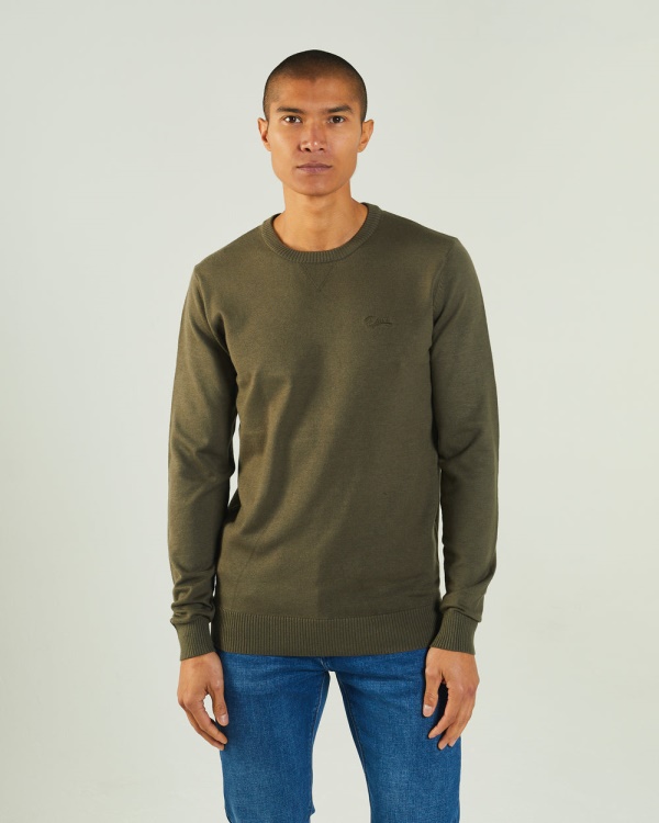 Khaki Diesel Dylan Round Neck Combat Green