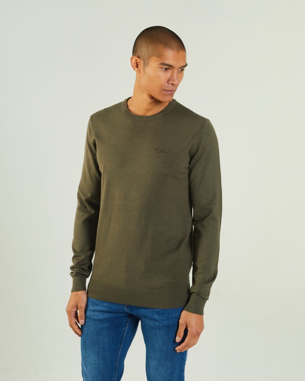 Khaki Diesel Dylan Round Neck Combat Green