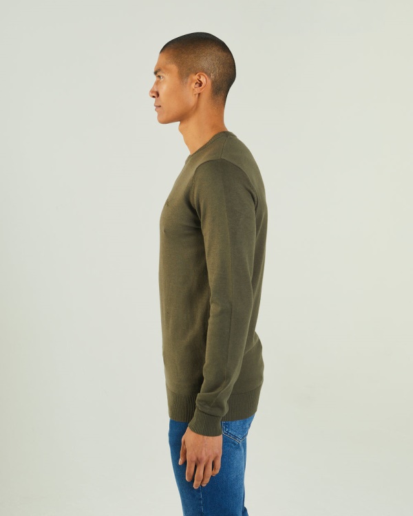 Khaki Diesel Dylan Round Neck Combat Green