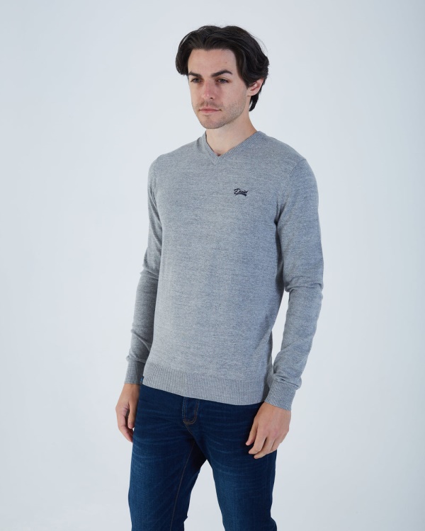 Grey Tom V Neck Gravel Diesel