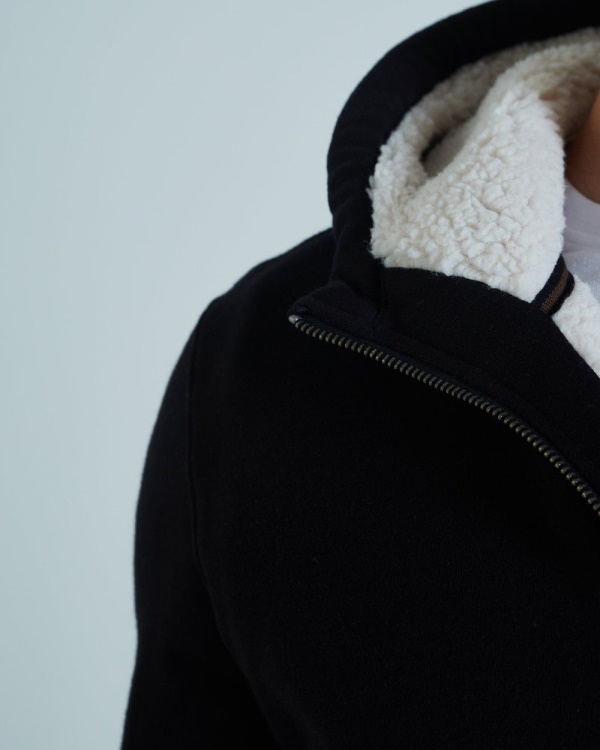 Diesel Bruce Sherpa Lined Zip Black