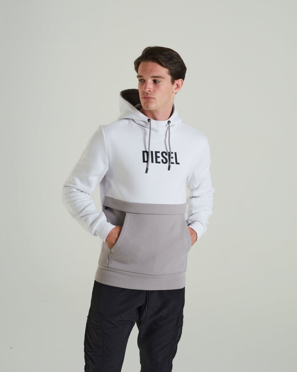 Diesel Marcellus Hoodie Optic White