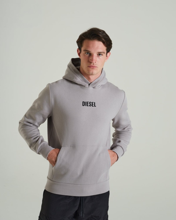Diesel Lupin Hoodie Fossil Stone Light Grey