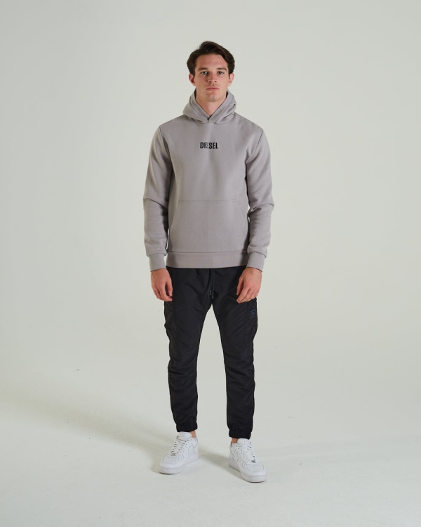 Diesel Lupin Hoodie Fossil Stone Light Grey