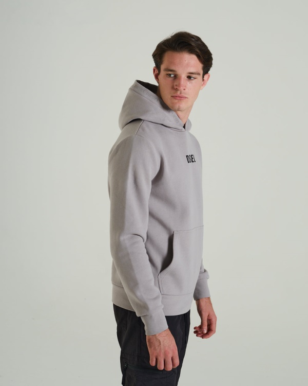 Diesel Lupin Hoodie Fossil Stone Light Grey