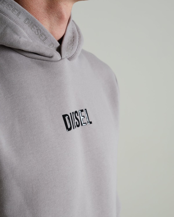 Diesel Lupin Hoodie Fossil Stone Light Grey