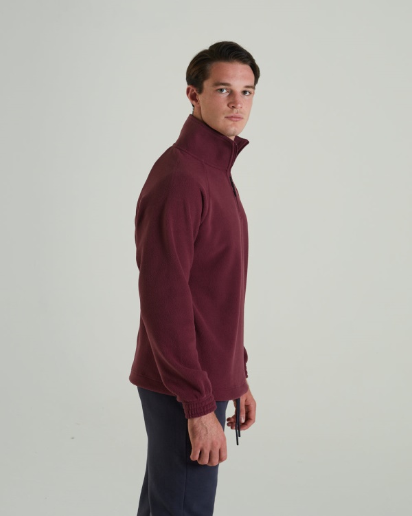 Diesel Trojan Fleece Half Zip Berry Wine