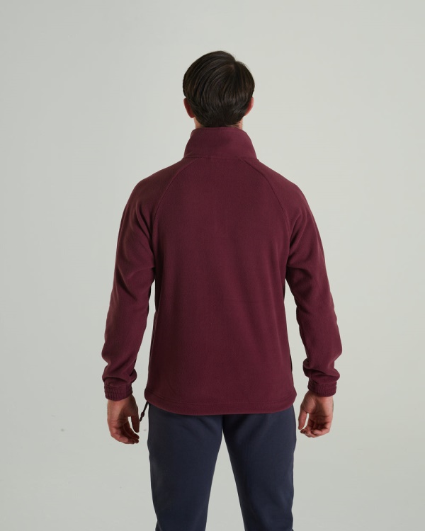 Diesel Trojan Fleece Half Zip Berry Wine