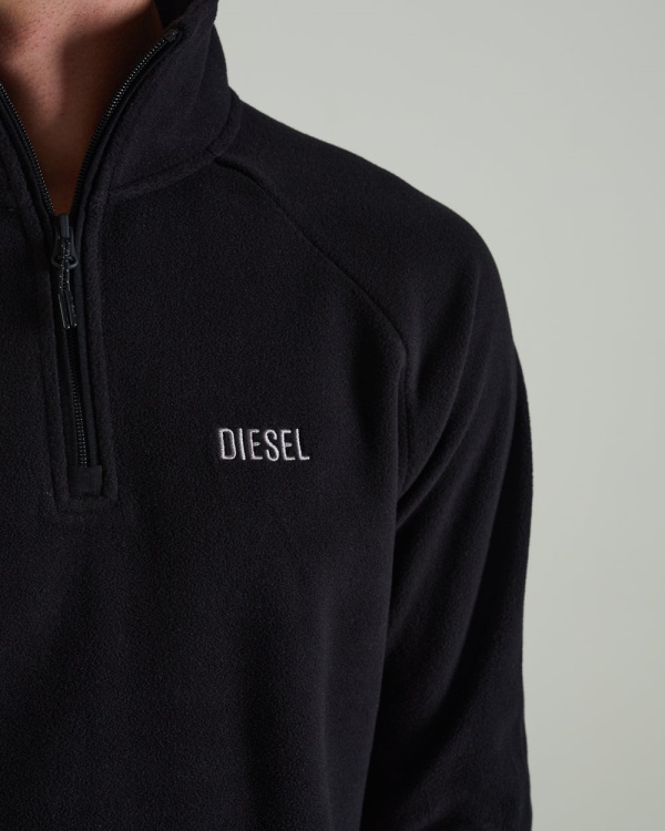 Trojan Fleece Half Zip New Diesel Black