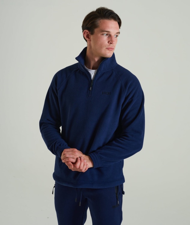 Diesel Trojan Fleece Half Zip Sapphire Blue