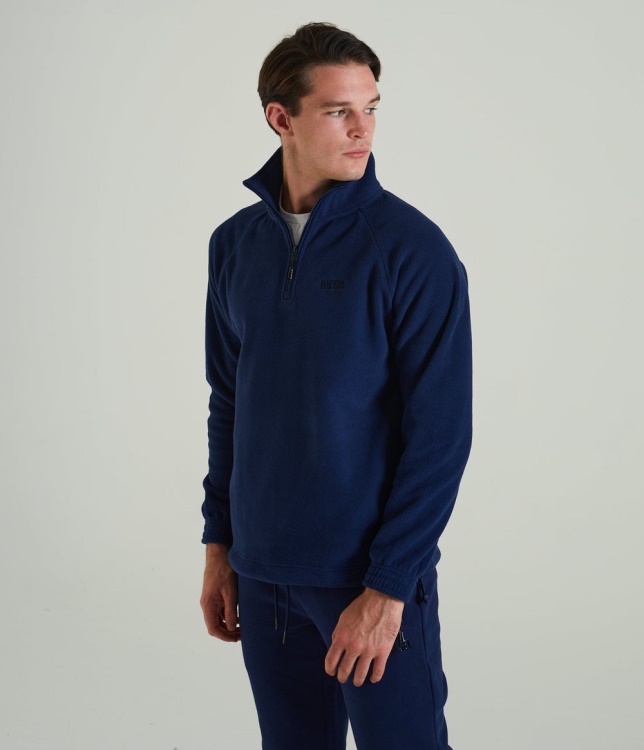 Diesel Trojan Fleece Half Zip Sapphire Blue