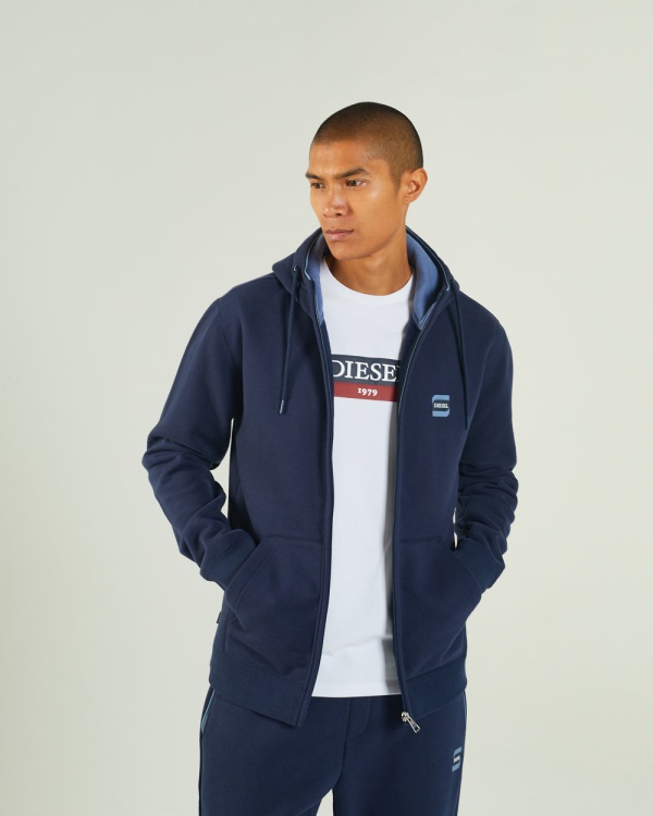 Diesel Harvey Zipper Navy Blazer