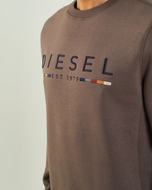 Grey Fredrick Sweatshirt Silt Stone Diesel