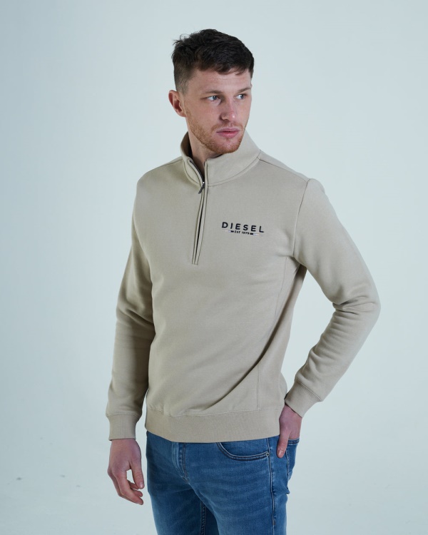 Diesel Dawayne Funnel Neck Wafer Beige