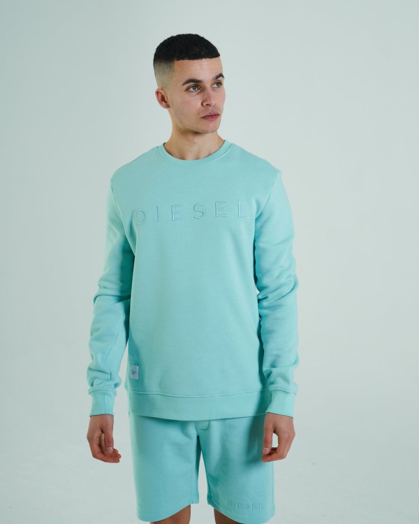 Diesel Shawn Sweatshirt Mint Ice Cream Green