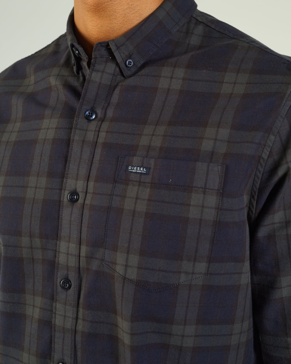 Diesel Ghalen Ls Shirt Check Green