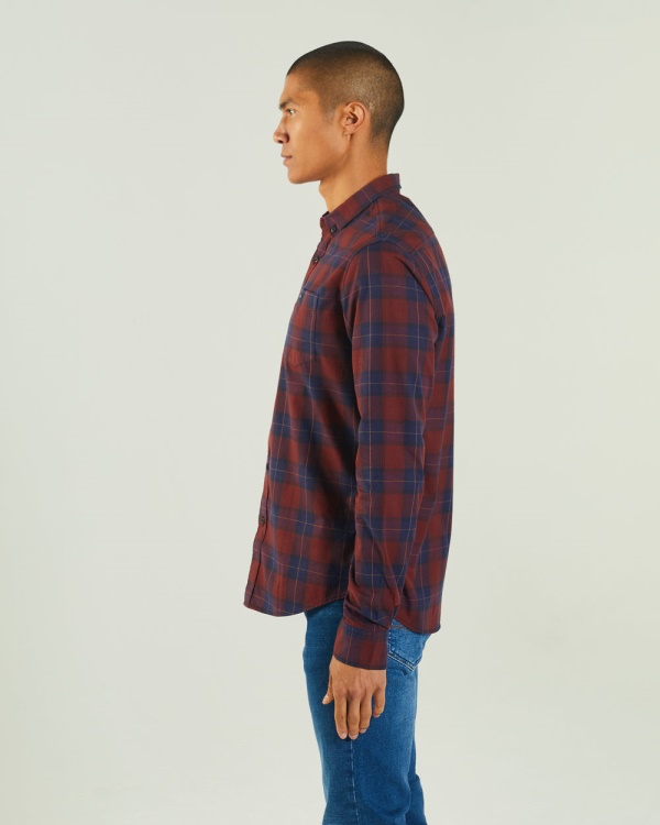 Payne Ls Shirt Check Diesel Red