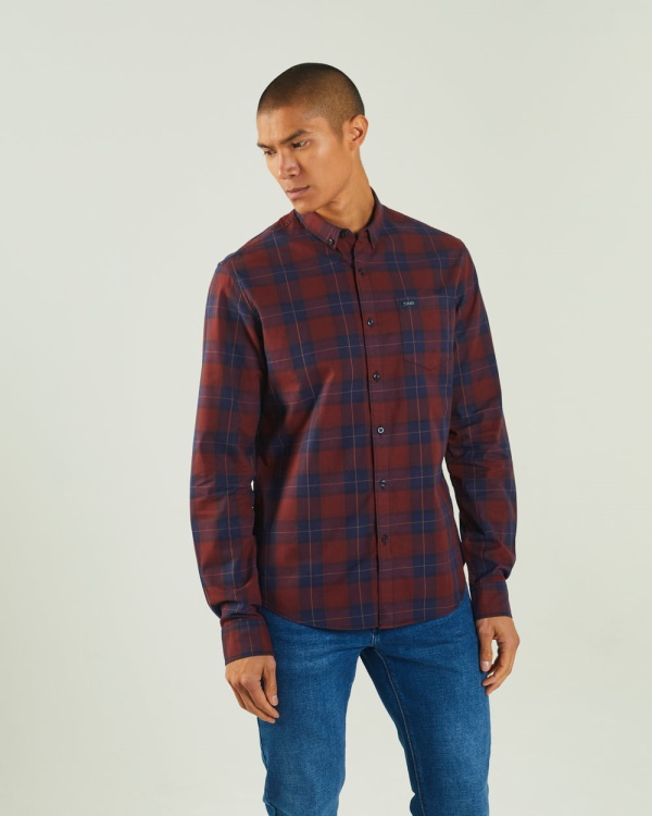 Payne Ls Shirt Check Diesel Red