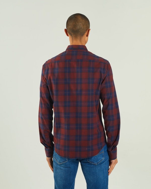 Payne Ls Shirt Check Diesel Red