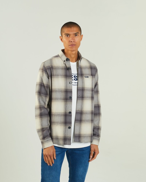 Shackleton Overshirt Check Diesel Beige