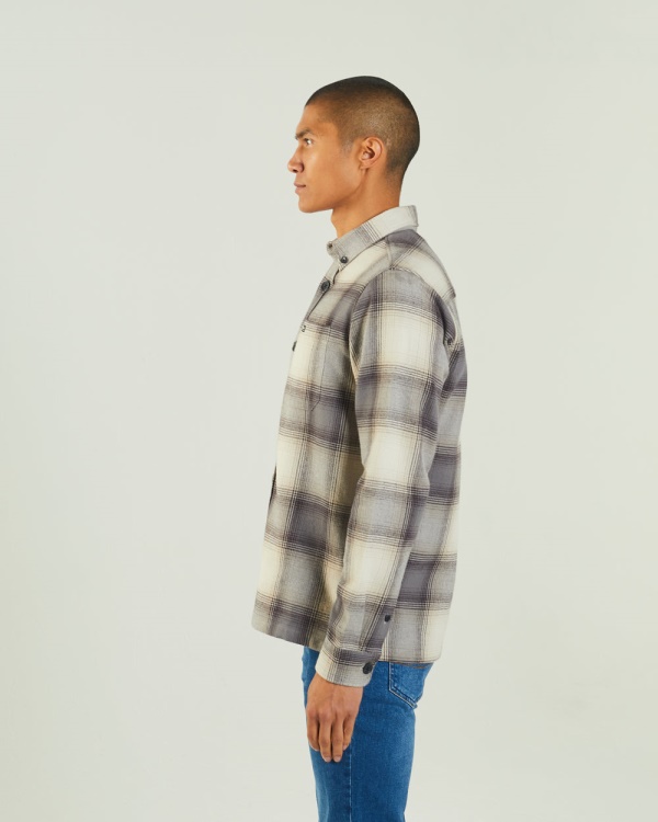 Shackleton Overshirt Check Diesel Beige