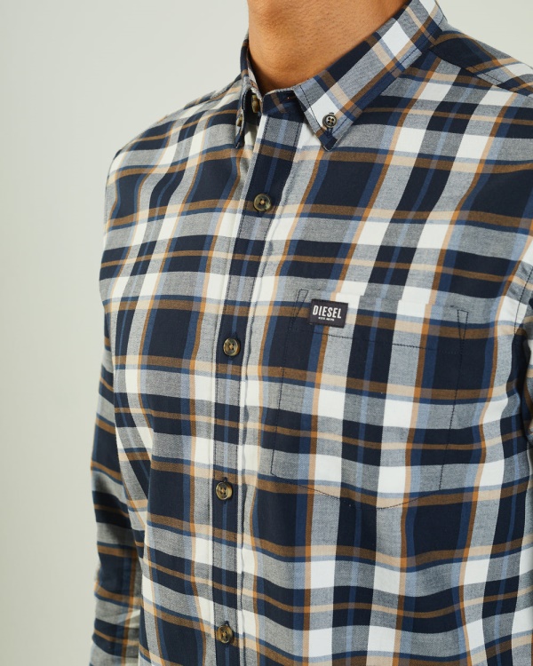 Diesel Booker Ls Shirt Navy Check
