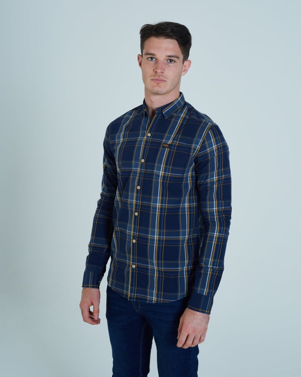 Navy Diesel Cash L/S Shirt Check