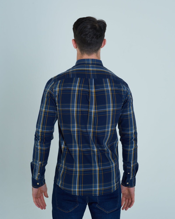 Navy Diesel Cash L/S Shirt Check